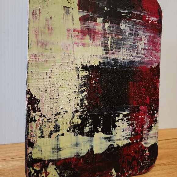 Handcrafted Charcuterie Board Table Tray Decor Artwork HandPainted Abstract - Picture 5 of 16